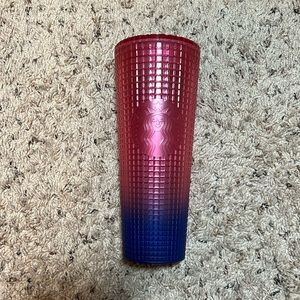 Starbucks Pink Ombré Gridded Tumbler